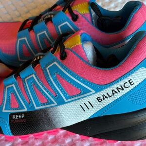 HB Balance III Pink and Blue Running Shoes